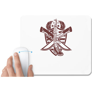                       UDNAG White Mousepad 'Military | military' for Computer / PC / Laptop [230 x 200 x 5mm]                                              