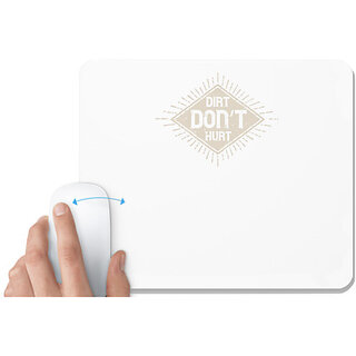                       UDNAG White Mousepad 'Motor Cycle | Dirt dont hurt 2' for Computer / PC / Laptop [230 x 200 x 5mm]                                              