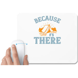                       UDNAG White Mousepad 'Adventure Mountain | because its there' for Computer / PC / Laptop [230 x 200 x 5mm]                                              