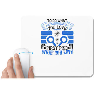                       UDNAG White Mousepad 'Job | To do what you love first find what you love' for Computer / PC / Laptop [230 x 200 x 5mm]                                              