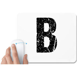                       UDNAG White Mousepad 'Alphabet | B' for Computer / PC / Laptop [230 x 200 x 5mm]                                              