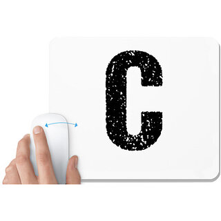                       UDNAG White Mousepad 'Alphabet | C' for Computer / PC / Laptop [230 x 200 x 5mm]                                              