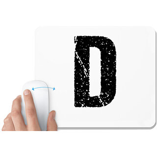                       UDNAG White Mousepad 'Alphabet | D' for Computer / PC / Laptop [230 x 200 x 5mm]                                              