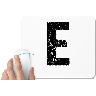                       UDNAG White Mousepad 'Alphabet | E' for Computer / PC / Laptop [230 x 200 x 5mm]                                              