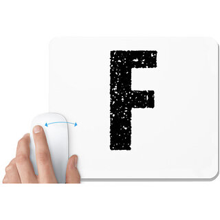                       UDNAG White Mousepad 'Alphabet | F' for Computer / PC / Laptop [230 x 200 x 5mm]                                              