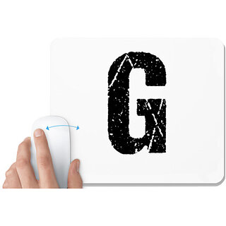                       UDNAG White Mousepad 'Alphabet | G' for Computer / PC / Laptop [230 x 200 x 5mm]                                              