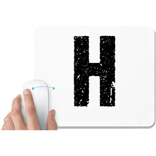                       UDNAG White Mousepad 'Alphabet | H' for Computer / PC / Laptop [230 x 200 x 5mm]                                              