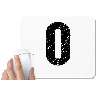                       UDNAG White Mousepad 'Alphabet | O' for Computer / PC / Laptop [230 x 200 x 5mm]                                              