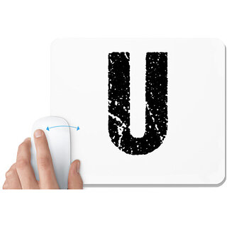                       UDNAG White Mousepad 'Alphabet | U' for Computer / PC / Laptop [230 x 200 x 5mm]                                              