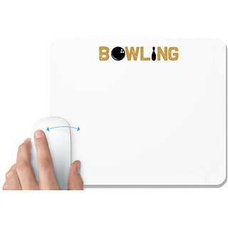                       UDNAG White Mousepad 'Bowling | Bowling' for Computer / PC / Laptop [230 x 200 x 5mm]                                              