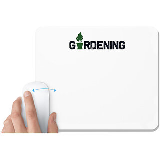                       UDNAG White Mousepad 'Gardening | Gardening' for Computer / PC / Laptop [230 x 200 x 5mm]                                              