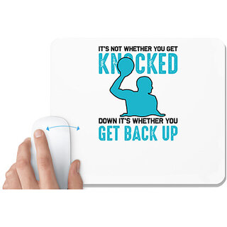                       UDNAG White Mousepad 'Gaming | Its not whether knocked' for Computer / PC / Laptop [230 x 200 x 5mm]                                              