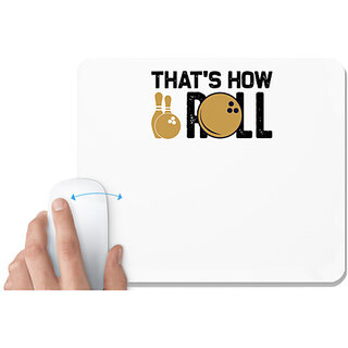                       UDNAG White Mousepad 'Gaming | Thats how roll' for Computer / PC / Laptop [230 x 200 x 5mm]                                              