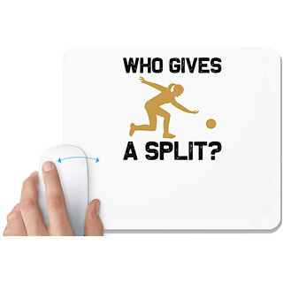                       UDNAG White Mousepad 'Gaming | Who gives a split ?' for Computer / PC / Laptop [230 x 200 x 5mm]                                              