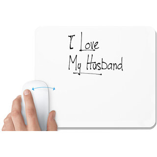                       UDNAG White Mousepad 'Christmass | i love santa' for Computer / PC / Laptop [230 x 200 x 5mm]                                              