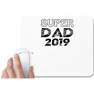                       UDNAG White Mousepad 'Dad | world is best dad est 2019' for Computer / PC / Laptop [230 x 200 x 5mm]                                              
