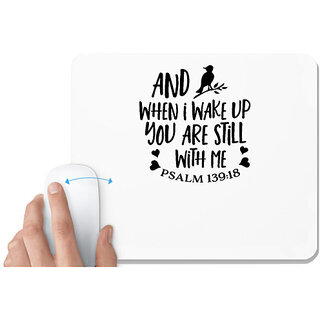                       UDNAG White Mousepad 'Adventure | And when I wakeup you are still with me' for Computer / PC / Laptop [230 x 200 x 5mm]                                              