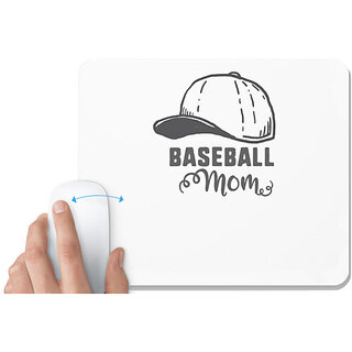                       UDNAG White Mousepad 'Mother | Baseball Mom' for Computer / PC / Laptop [230 x 200 x 5mm]                                              