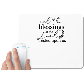                       UDNAG White Mousepad 'Blessing | Blessings' for Computer / PC / Laptop [230 x 200 x 5mm]                                              