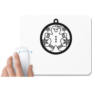                       UDNAG White Mousepad 'Christmass | Christmas Bauble10' for Computer / PC / Laptop [230 x 200 x 5mm]                                              