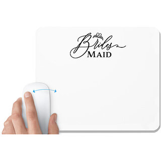                       UDNAG White Mousepad 'Bride | Brides Maid' for Computer / PC / Laptop [230 x 200 x 5mm]                                              