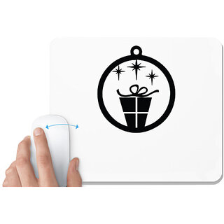                       UDNAG White Mousepad 'Christmass | Christmas Bauble 15' for Computer / PC / Laptop [230 x 200 x 5mm]                                              