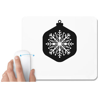                       UDNAG White Mousepad 'Christmass | Christmas Bauble 22' for Computer / PC / Laptop [230 x 200 x 5mm]                                              