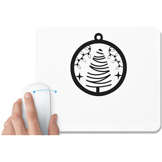                       UDNAG White Mousepad 'Christmass | Christmas Bauble 26' for Computer / PC / Laptop [230 x 200 x 5mm]                                              