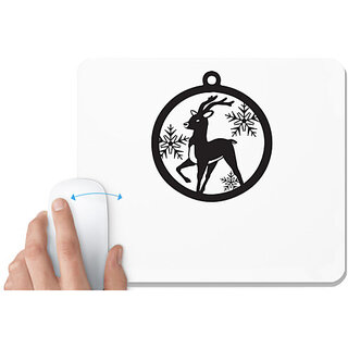                       UDNAG White Mousepad 'Christmass | Christmas Bauble 27' for Computer / PC / Laptop [230 x 200 x 5mm]                                              