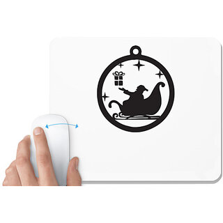                       UDNAG White Mousepad 'Christmass | Christmas Bauble 28' for Computer / PC / Laptop [230 x 200 x 5mm]                                              