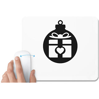                       UDNAG White Mousepad 'Christmass | Christmas Bauble 30' for Computer / PC / Laptop [230 x 200 x 5mm]                                              