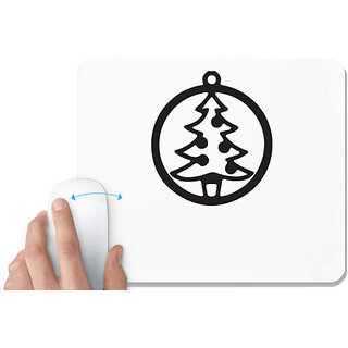                       UDNAG White Mousepad 'Christmass | Christmas Bauble 35' for Computer / PC / Laptop [230 x 200 x 5mm]                                              