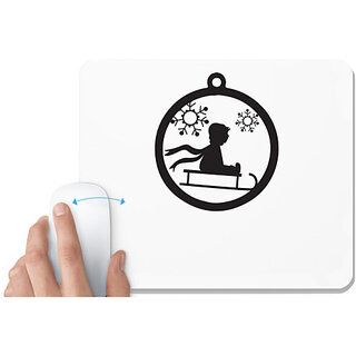                       UDNAG White Mousepad 'Christmass | Christmas Bauble 36' for Computer / PC / Laptop [230 x 200 x 5mm]                                              