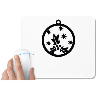                       UDNAG White Mousepad 'Christmass | Christmas Bauble 37' for Computer / PC / Laptop [230 x 200 x 5mm]                                              