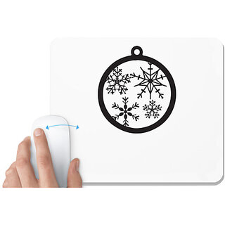                       UDNAG White Mousepad 'Christmass | Christmas Bauble 44' for Computer / PC / Laptop [230 x 200 x 5mm]                                              