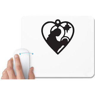                       UDNAG White Mousepad 'Christmass | Christmas Bauble 46' for Computer / PC / Laptop [230 x 200 x 5mm]                                              