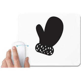                       UDNAG White Mousepad 'Christmass | Christmas gloves' for Computer / PC / Laptop [230 x 200 x 5mm]                                              