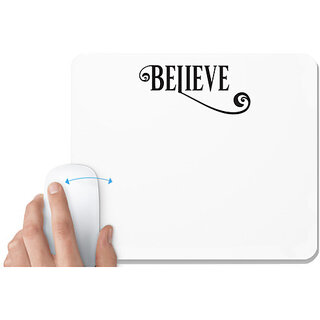                       UDNAG White Mousepad 'Christmass | Christmas believe' for Computer / PC / Laptop [230 x 200 x 5mm]                                              