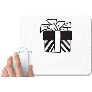                       UDNAG White Mousepad 'Christmass | Christmas Santa Gift' for Computer / PC / Laptop [230 x 200 x 5mm]                                              