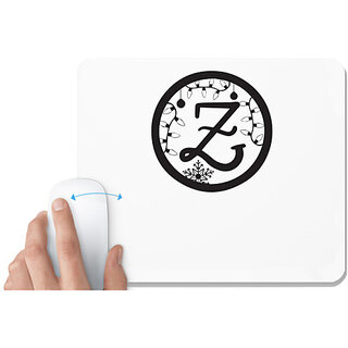                       UDNAG White Mousepad 'Christmass | Christmas Monogram Alphabet Z' for Computer / PC / Laptop [230 x 200 x 5mm]                                              