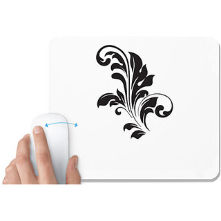                       UDNAG White Mousepad 'Floral | Decorative Floral6' for Computer / PC / Laptop [230 x 200 x 5mm]                                              