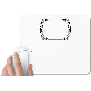                       UDNAG White Mousepad 'Frame | Decorative Frame3' for Computer / PC / Laptop [230 x 200 x 5mm]                                              