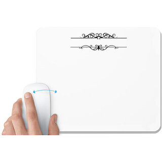                       UDNAG White Mousepad 'Design | Door Sign Decal' for Computer / PC / Laptop [230 x 200 x 5mm]                                              