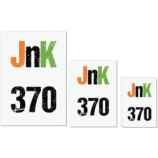                       UDNAG Untearable Waterproof Stickers 155GSM 'Jammu & Kashmir | JnK 370' A4 x 1pc, A5 x 1pc & A6 x 2pc                                              