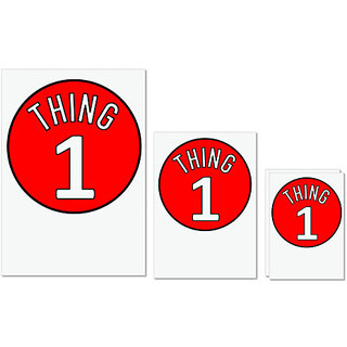                       UDNAG Untearable Waterproof Stickers 155GSM 'Thing | Thing 1' A4 x 1pc, A5 x 1pc & A6 x 2pc                                              