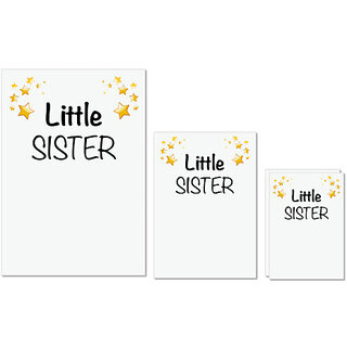 UDNAG Untearable Waterproof Stickers 155GSM 'Rakshabandhan | Little Sister' A4 x 1pc, A5 x 1pc & A6 x 2pc UDNAG Untearable Waterproof Stickers 155GSM 'Rakshabandhan | Little Sister' A4 x 1pc, A5 x 1pc & A6 x 2pc