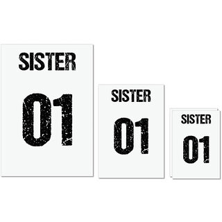 UDNAG Untearable Waterproof Stickers 155GSM 'Rakshabandhan | Sister Number 01' A4 x 1pc, A5 x 1pc & A6 x 2pc UDNAG Untearable Waterproof Stickers 155GSM 'Rakshabandhan | Sister Number 01' A4 x 1pc, A5 x 1pc & A6 x 2pc