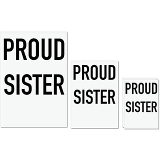                       UDNAG Untearable Waterproof Stickers 155GSM 'Rakshabandhan | Proud Sister' A4 x 1pc, A5 x 1pc & A6 x 2pc                                              