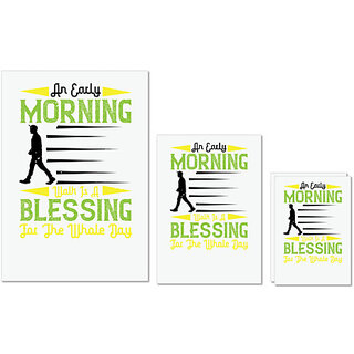                       UDNAG Untearable Waterproof Stickers 155GSM 'Walking | An early morning' A4 x 1pc, A5 x 1pc & A6 x 2pc                                              