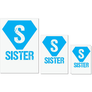                       UDNAG Untearable Waterproof Stickers 155GSM 'Rakshabandhan | Sister' A4 x 1pc, A5 x 1pc & A6 x 2pc                                              